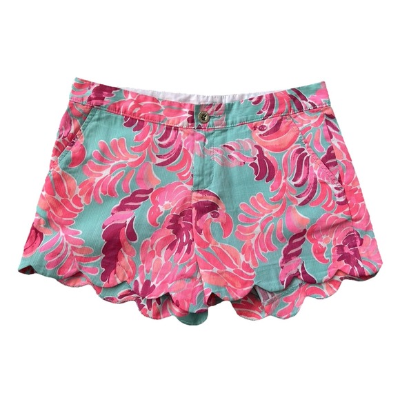 NEW Lilly Pulitzer Scalloped Buttercup Shorts Lovebirds Pink Women's 2 - Picture 2 of 12